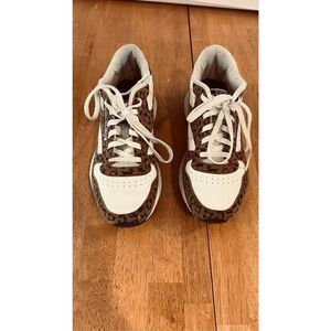 Reebok Classic Leather Big Kid Cheetah Print Sneakers Size 4